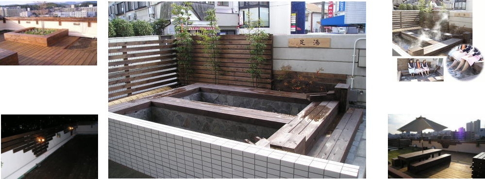 足湯・老人ホーム,ディサービスの庭のご紹介。